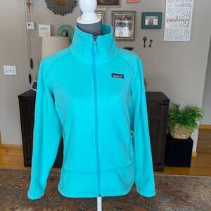 Patagonia fleece jacket. Aqua blue/green.  Women's size Medium.